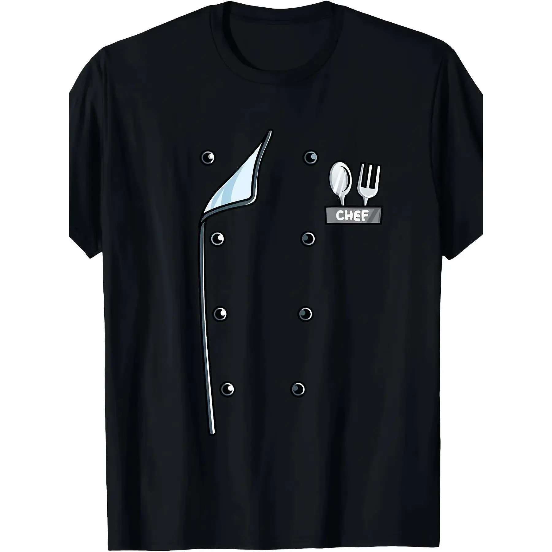 Men's & Unisex Chef Costume Coat Uniform - Menswear Clothes, Short Sleeve Breathable Cotton Hawaiian Cooking Jacket for Themed Parties, Cooking Demonstrations, Plus Size