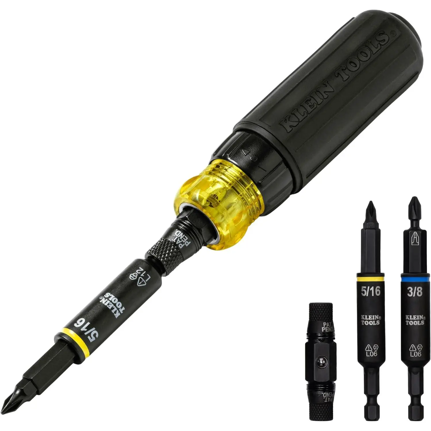 32500HDRT KNECT Ratcheting Screwdriver, Multi-Bit Screwdriver/Nut Driver, Rated 11-in-1 Tool with, Slotted, Square and Torx Tips