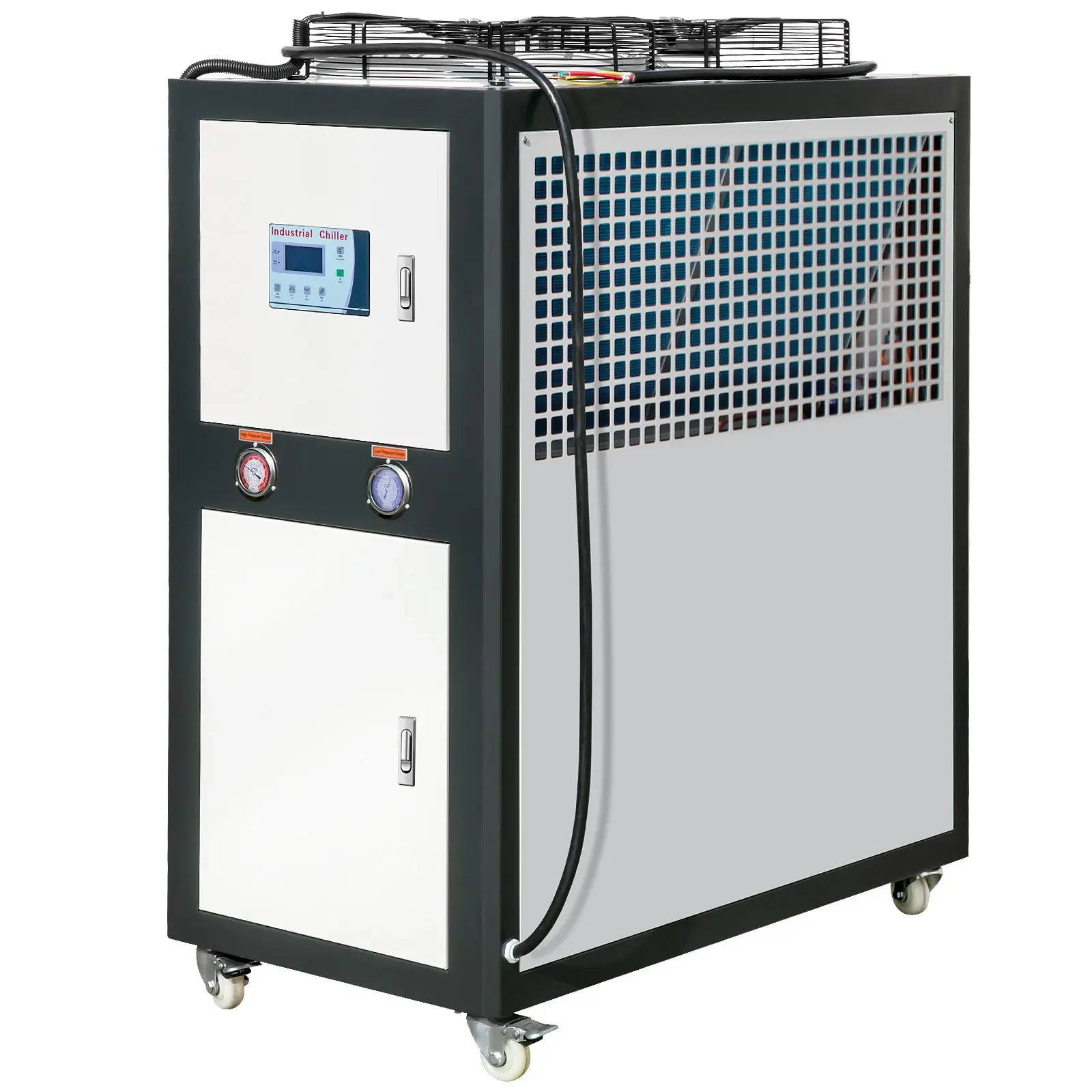 【DealsForYouDays】VEVOR Industrial Water Chiller, 6HP 16 Gal Air-Cooled Industrial Water Chiller, 15, 100 Kcal/h Cooling Capacity with Finned Condenser Micro-Computer Control 60L Water Tank, for Cooling Water