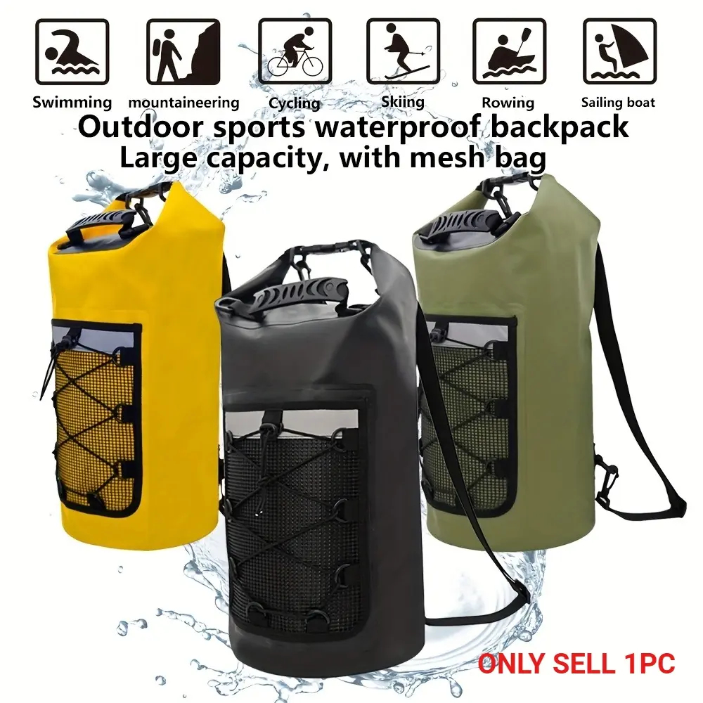 Dry Bag, Waterproof  Floating Backpack 20L - Dry Bags Waterproof, Large Floating Dry Bag for Kayaking, Travel, Hiking, Fishing, Camping, Motorcycles & Beach, Heavy-Duty Roll Top Men/Women