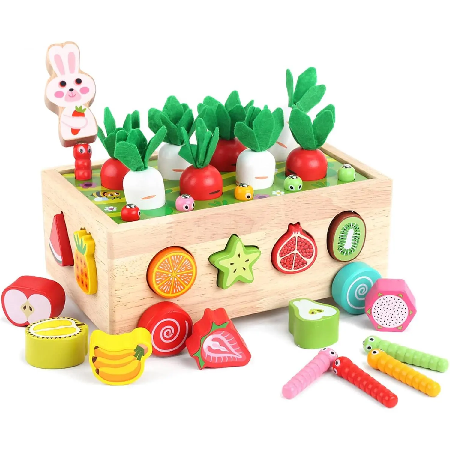 Toddlers Montessori Wooden Educational Toys for Baby Boys Girls Age 1 2 3 Year Old, Shape Sorting Toys 1st One First Birthday Girl Gifts for Kids 1-3, Wood Preschool Learning Fine Motor Skills Game