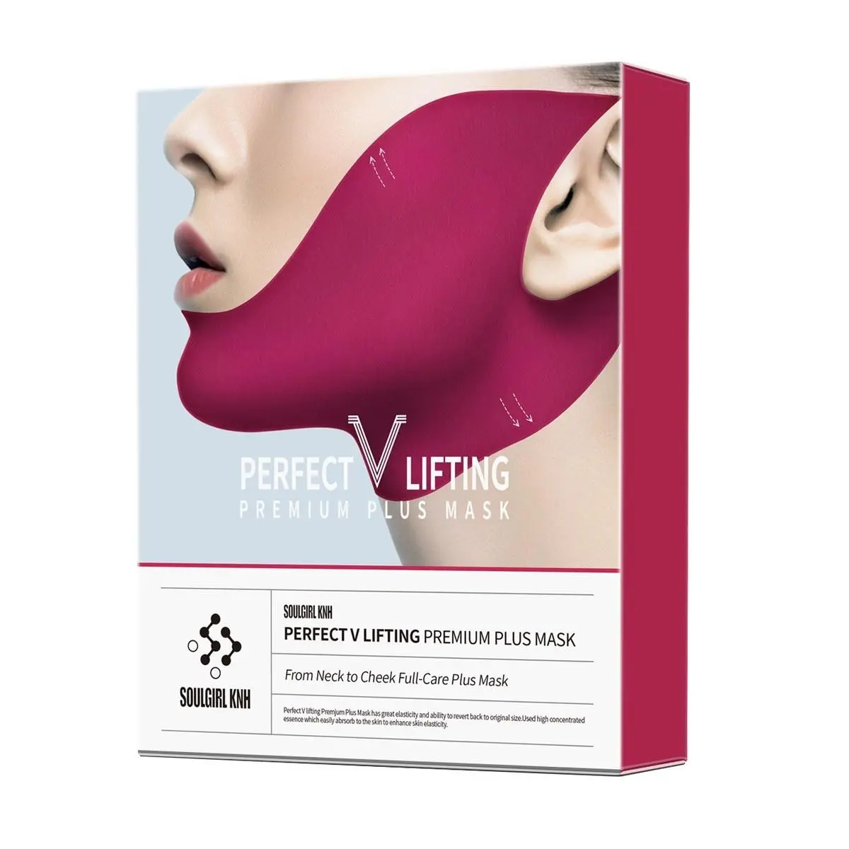 SOULGIRL KNH V Line Lifting Mask Collagen Double Chin Reducer Jawline Shaper Neck Firming Face Mask V Shaped Contour Lift Strap Hydrating Cheek Tightening Mask for Women