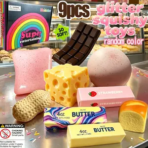 9pcs Realistic Stress Relief Toy Set, Anxiety Relieving Sensory Toys, Ideal Gift for Kids & Adults, Holiday Unboxing Surprise