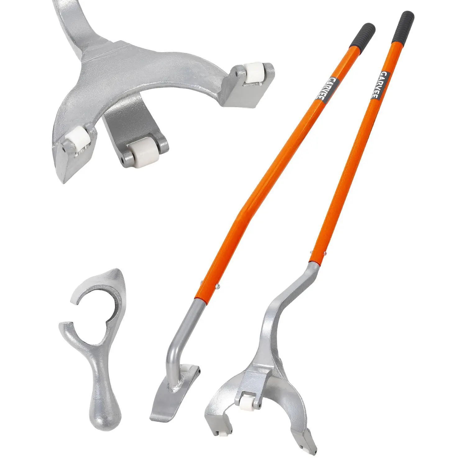 Tire Mount Demount Tool Kit, Manual Tire Changer with Bead Keeper, 22.5" to 24.5" Tire Changer, Manual Tire Changing Tools for Car Repairing – Orange/Blue/Yellow