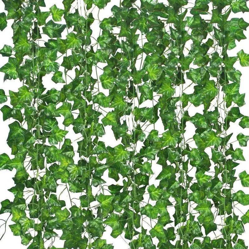24 Pack 168 FT Artificial Ivy Vine Garland, Faux Green Hanging Leaf Vines for Bedroom Wall, Wedding, Party, Kitchen, Garden, Office & Home Decor