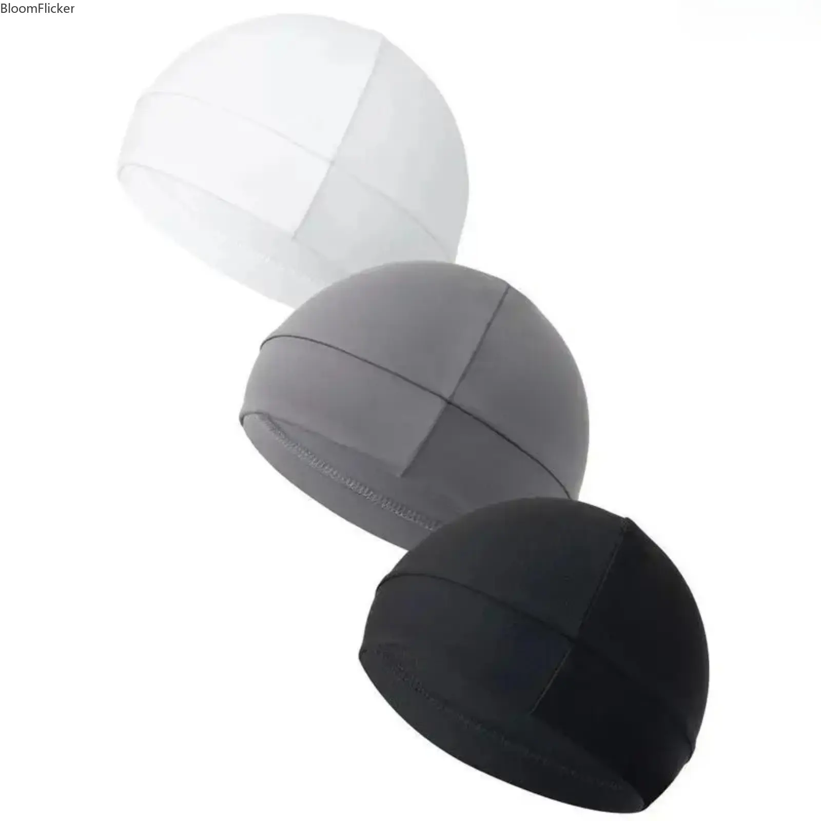 3 Pack Unisex Solid Color Stretch Skull Caps, Lightweight Polyamide Machine Washable Sport Beanie, Breathable Helmet Liner Hat for Biking, Outdoor Sports, Back To School & Daily Birthday Outfit Matching