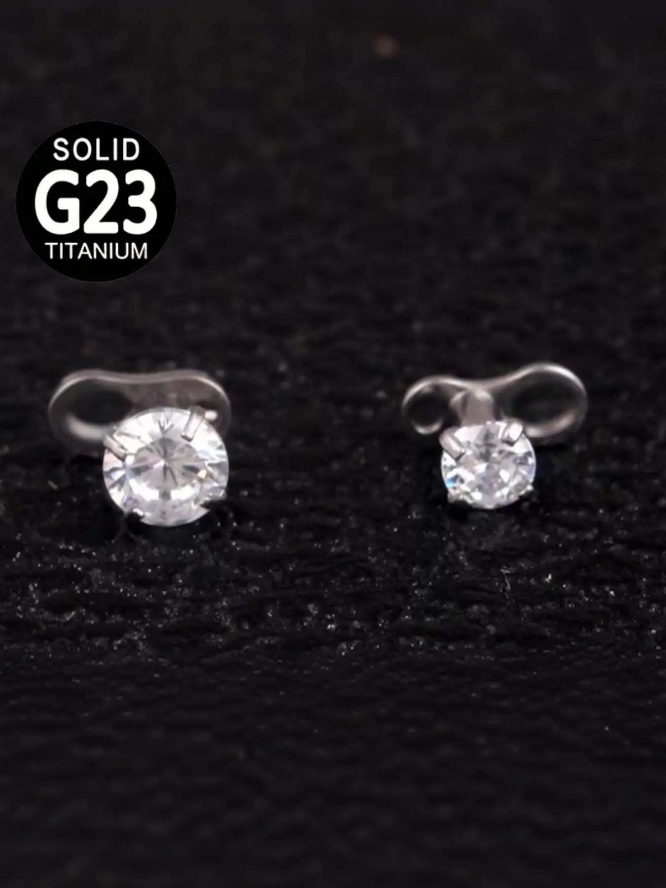 1pc Titanium Alloy Microdermal Anchor with Round & Heart Zirconia Elegant Minimalist Hypoallergenic Dermal Piercing Jewelry