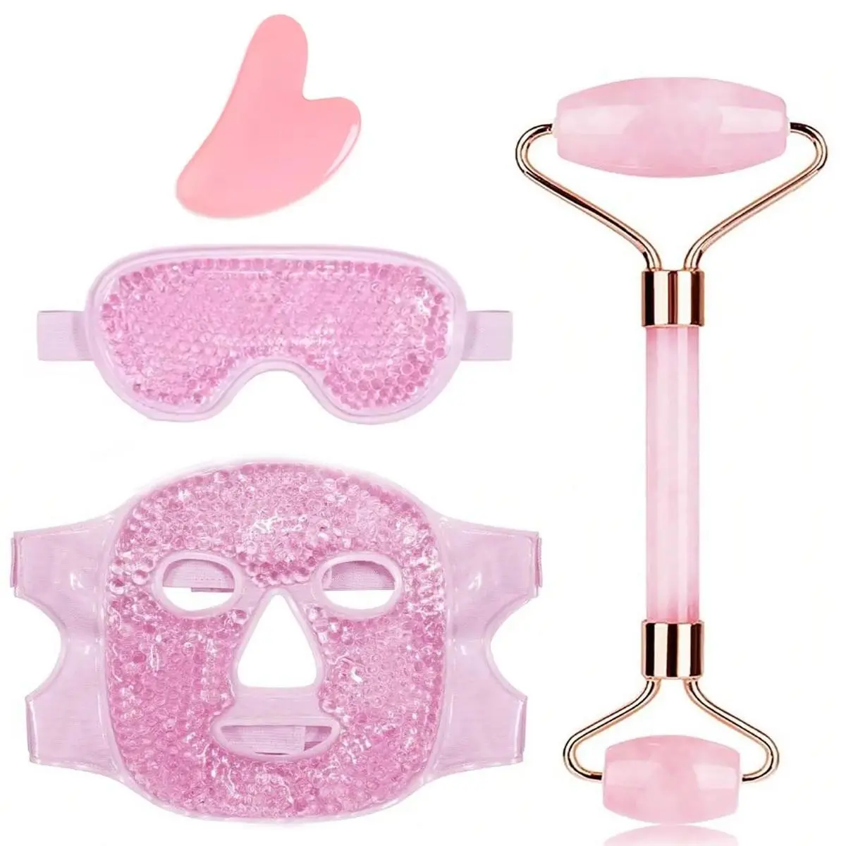 Gel Cooling Ice Face Mask, Hot Cold Compress Pack, Gel Beads Eye Mask, Facial Spa for Sleep, Soothing Relaxing Skin Care Treatment