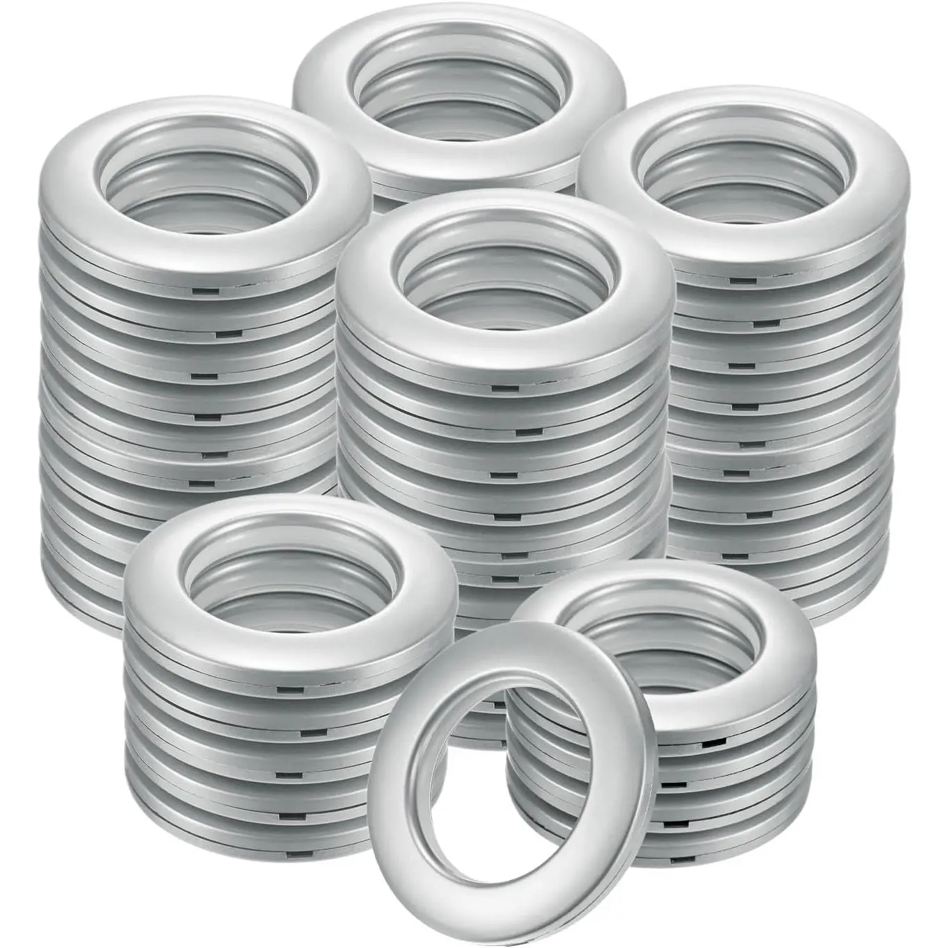 50-Pack Curtain Groets, 1-9/16" Inner Diaeter Plastic Curtain Rings Clip Eyelet Rings Nanoscale Low Noise Roan Ring for Windows/Fabric, Hoe Drapes Groets [atte ]