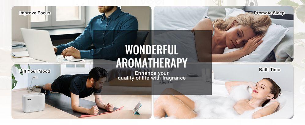 VEVOR Upgrade HVAC Scent Diffuser for Whole House, 850ML Scent Air Machine with Cold Air Technology, Waterless Essential Oil Diffuser, Cover Up to 5000 Sq.Ft for Large Room, Hotel, Spa, Office