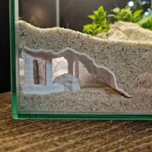 Ancient Roman Ruins Aquarium Cave Decor, Rock Shape Fish Tank Hideout, Reptile and Amphibian Shelter, Aquatic Habitat Decoration, Fish Tank Decorations