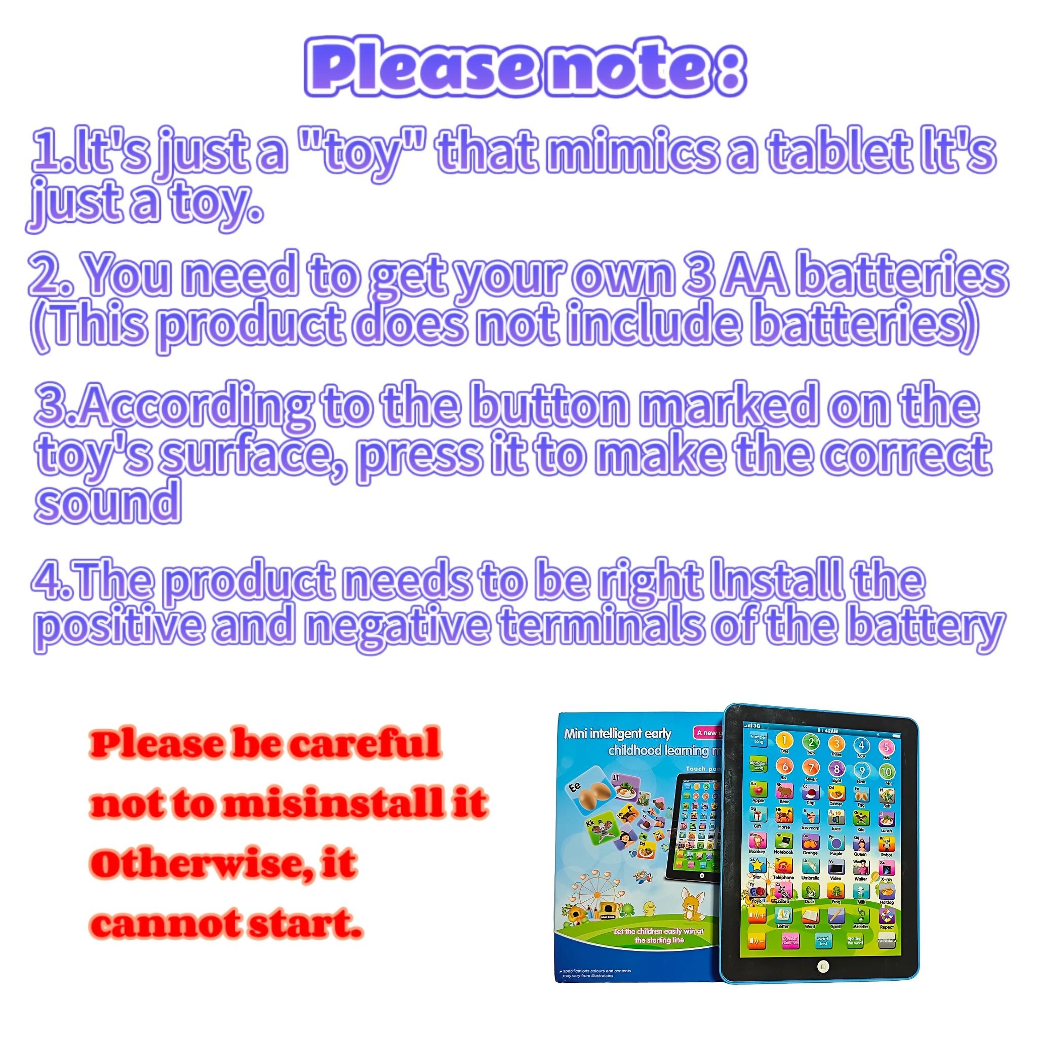 Blue Educational Tablet, Interactive Learning Toy for Ages 3+, Learning Entertainment Tablet, Perfect Gift for Halloween, Christmas & Thanksgiving