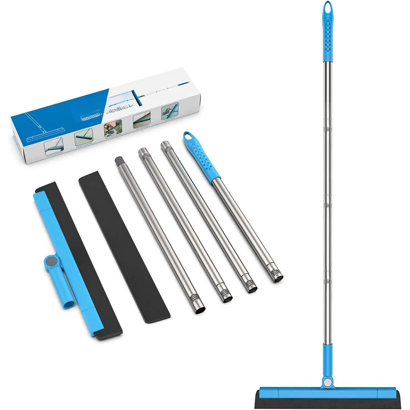 Floor  Adjustable 59'' Long Handle Professional Floor  with Hook Water    for Concrete Floor Tile  Floor Wiper