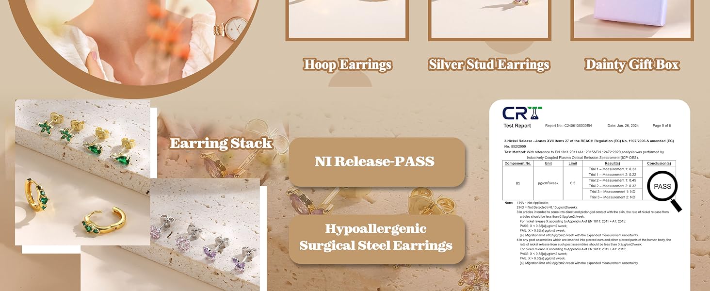 MILACOLATO 3 Pairs 925 Sterling Silver Earrings for Women Grils Hypoallergenic Silver/Gold Stud Hoops Earrings Set Dainty Studs Huggies Earings Flower Butterfly Earrings Sets for Multiple Piercings