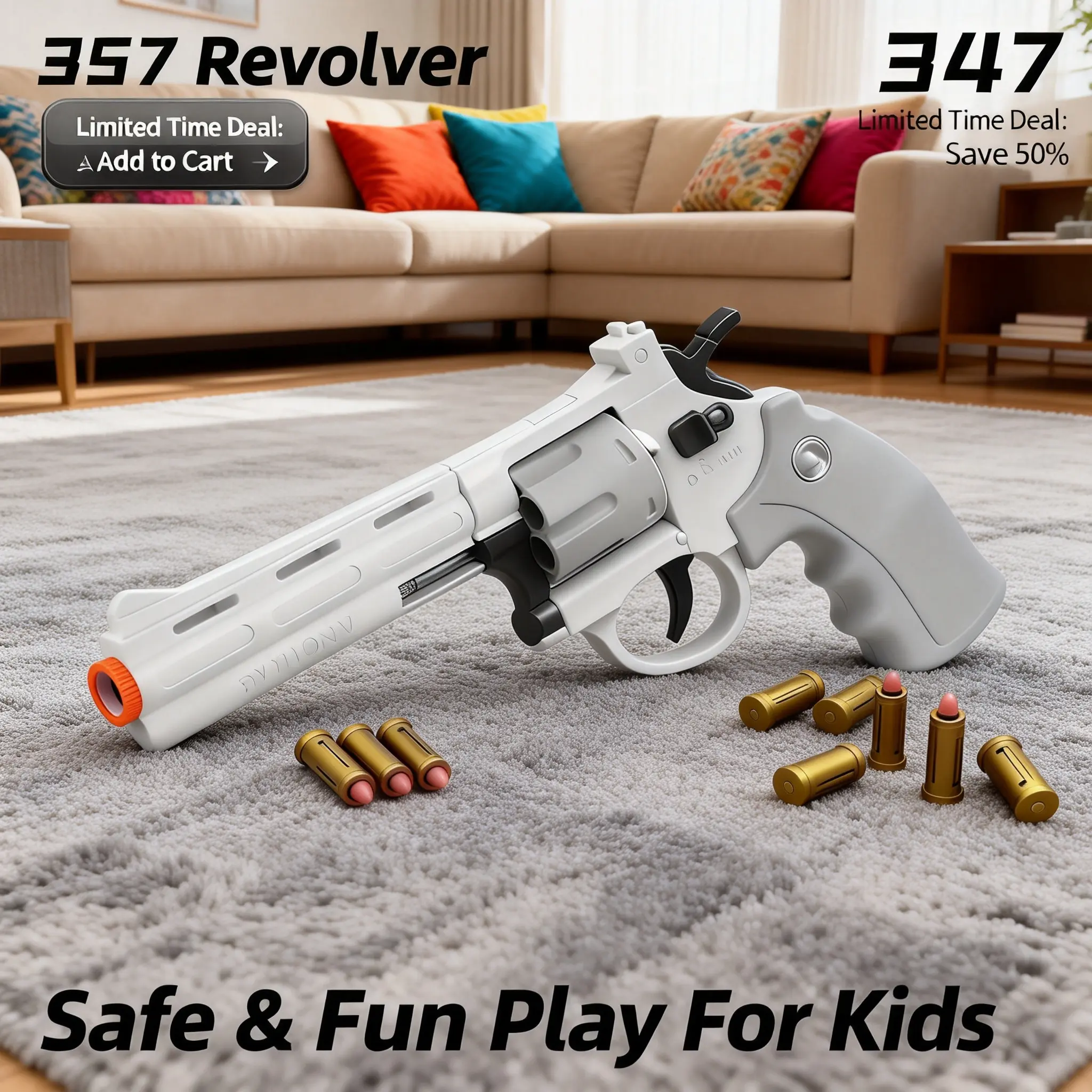 Viral Soft Bullet Toy / Safe & Non-Toxic Foam Bullets / Stress Relief Toy / Hot-Selling Birthday & Holiday Gift / Loved by Kids and Adults