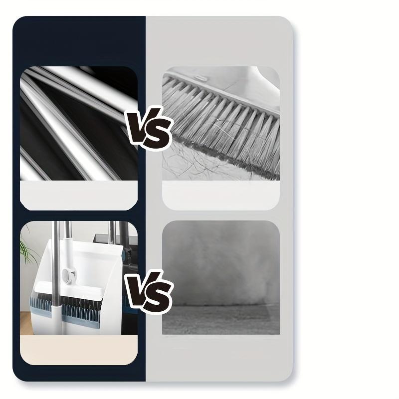 3 in 1 Rotatable Broom with Dustpan Set, 1 Set Foldable Magnetic Broom & Dustpan Set, Household Cleaning Tool for Living Room & Bedroom