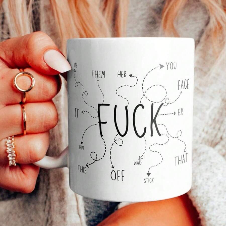 Funny White Ceramic Coffee Cup, Double-Sided Printing, Washable Reusable Coffee Mug, Birthday Present, Coworker Gag,  Retired Mug, Unique Gifts For Him Her