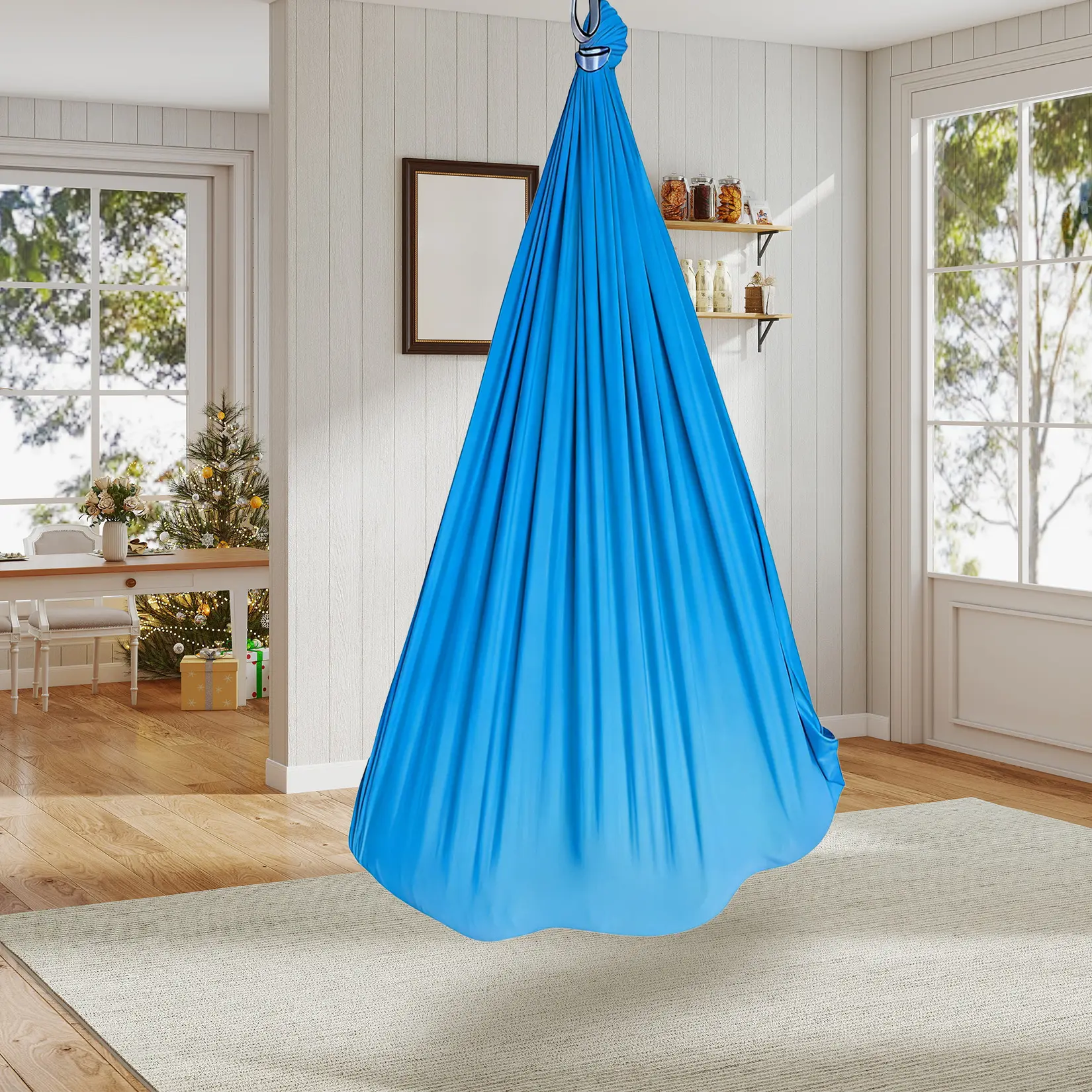 Double-Layer Sensory Hammock Swing for Kids and Adults – Indoor Soft Fabric Hanging Chair with Heavy Duty Hardware – Provides Calming, Hug-Like Experience - Deep Pressure Therapy