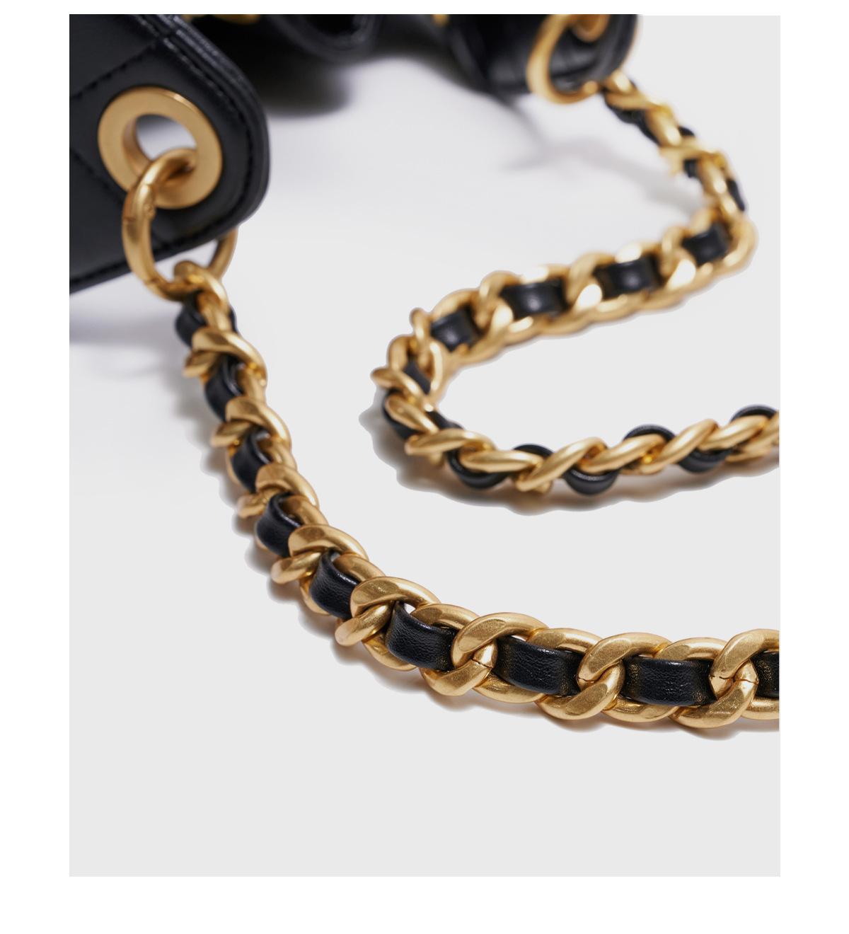 New Quilted Chain Bucket Shoulder Bag, Elegant & Stylish Crossbody & Tote Purse For Women, Versatile Daily Commuter Handbag With Chain Strap