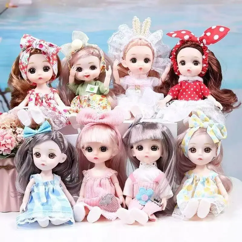 New Mini Fashion Doll Set, Interchangeable Princess Doll, 17cm Girl Role-Playing Toy, Perfect for Playtime Fun, Dress Up Dolls, Cute Clothes Dolls