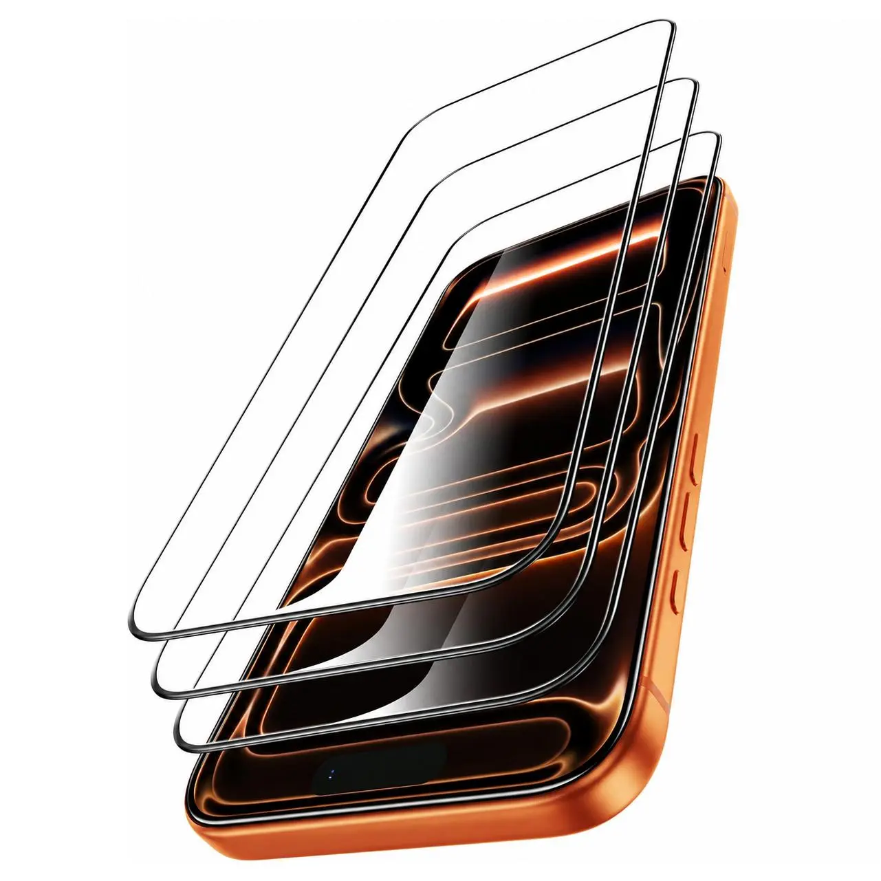 3 Pack Tempered Glass Screen Protector for iPhone 17 16E 15 14 13 12 11 X XS Pro Max Pro Plus Air, HD Clear 9H+ Hardness, Shatterproof, Scratch Resistant, Bubble Free, Case Friendly Protective Film