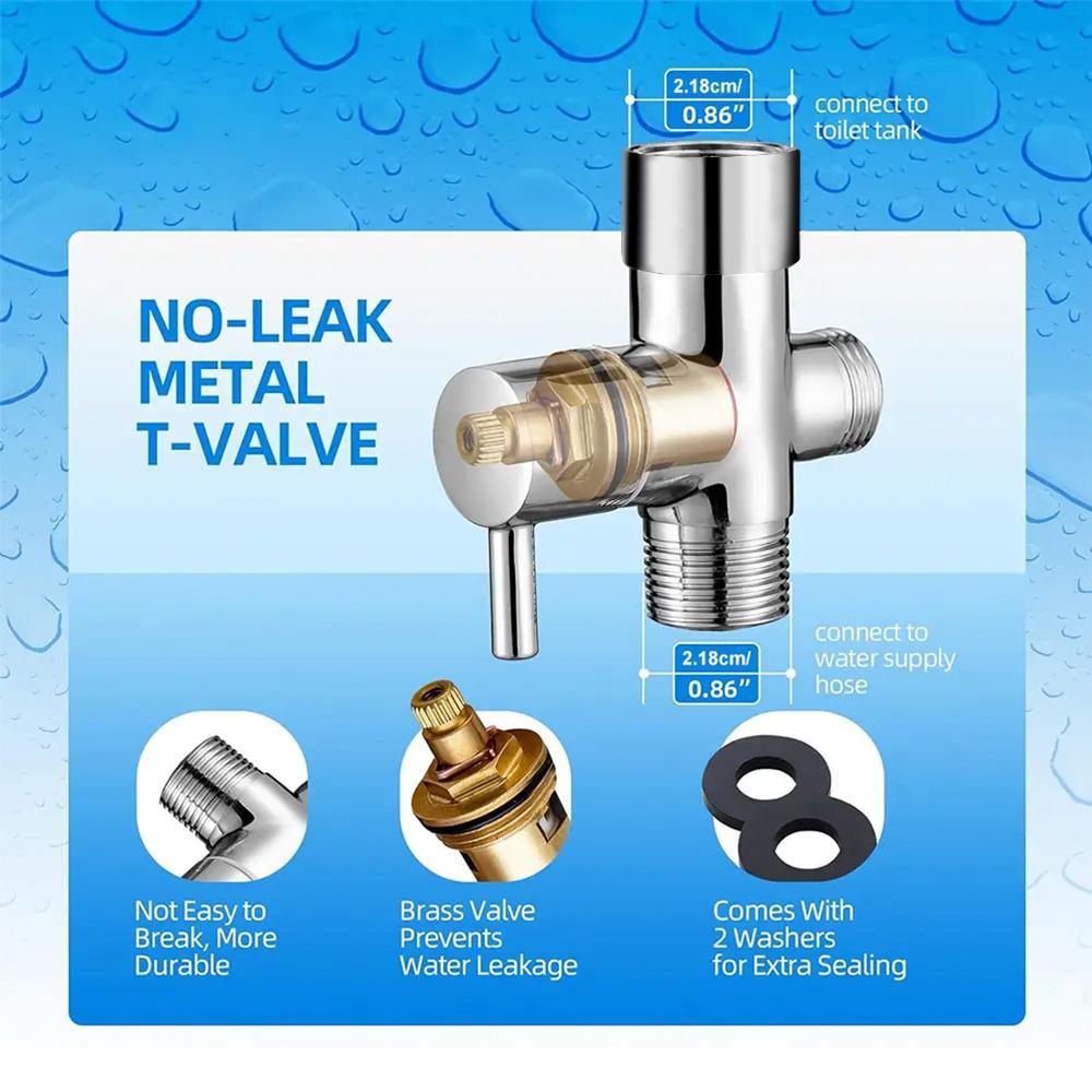 2PACK Handheld Toilet Bidet Sprayer, Adjustable Water Pressure Control Bidet Hose, Stainless Steel Bathroom Fixtures for Feminine Wash, Baby Wash, Toilet Bidet Attachment