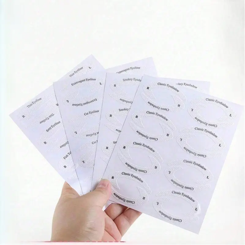 32 Stickers Eyeliner & Eyebrow Stencils Cosmetic Beauty Products, Precision Makeup Shaping Tool for Beginners, Easy to Use & Time-Saving for Symmetric Cat Wing & Fox Looks, Lightweight Daily Care Stencil Stickers