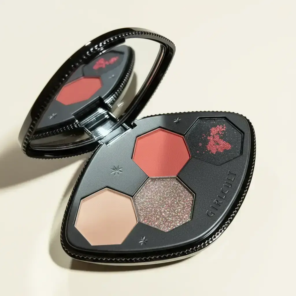 4-Color Glam Eyeshadow Palette, Matte and Glitter Eye Shadow Palettes, Long Lasting Shimmering Blendable Eye Makeup Products, Highly Pigmented Shades, Girlcult Gift #GLOBAL PICKS