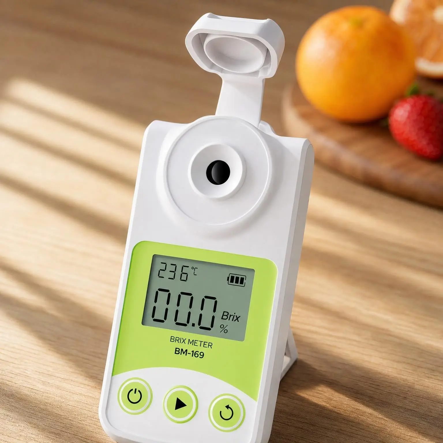 Digital Refractometer 0-55% Brix Meter with ATC for Wine Making, Home Brewing, Coffee, Juice, Fruit