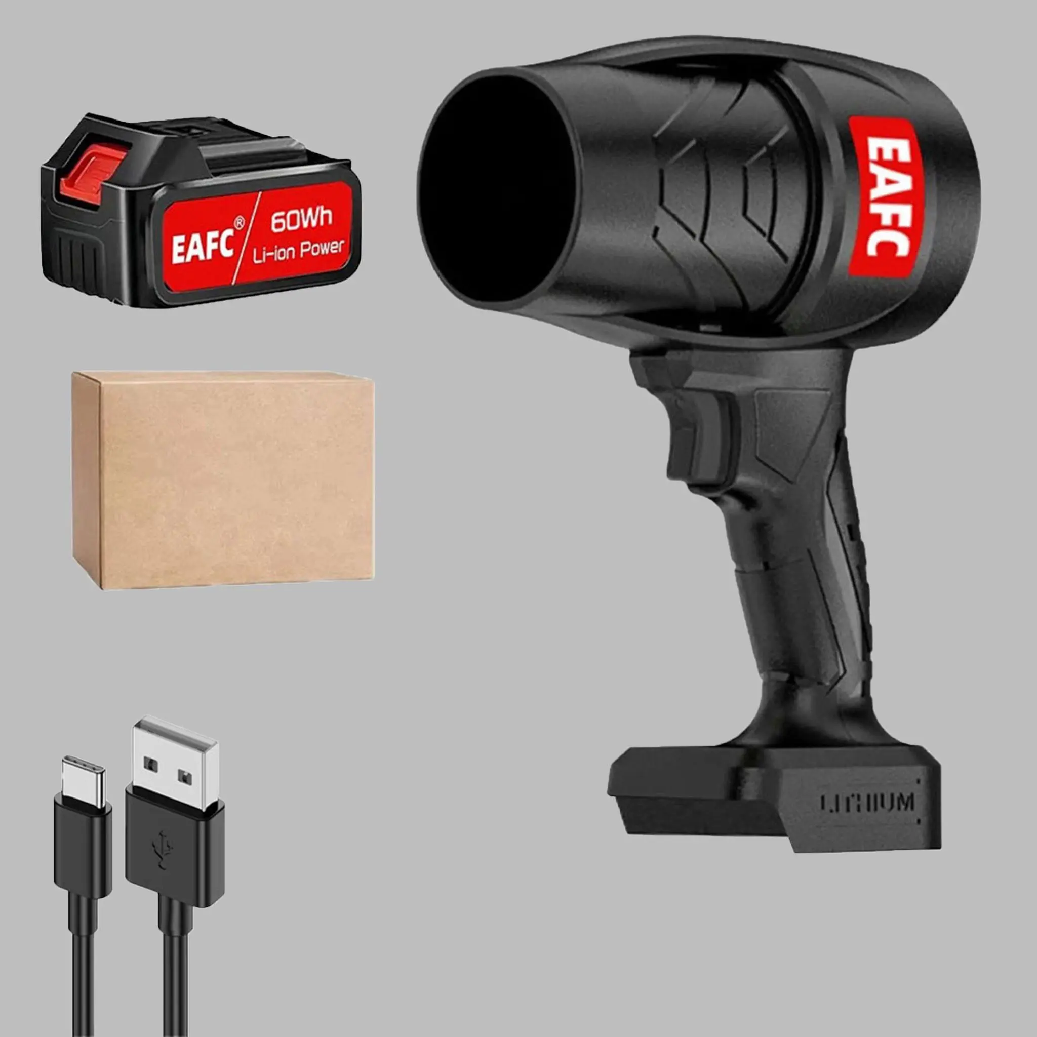 Car Winter Windshield Snow Blower, Wireless Design, Turbo Jet Air Blower, Turbo Car Dryer, High Power for Car Dust Cleaning & Leaf Removal