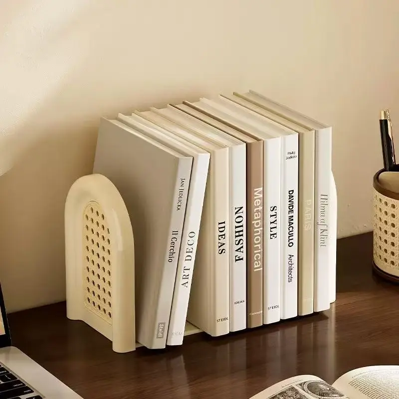 Vintage Style Book Stand Holder, Desktop Fixed Book Divider Rack, Desk Organizers, Office Desk Accessories, 2 Pieces Set, Ideal for Student Dorms, Organize Your Books Efficiently
