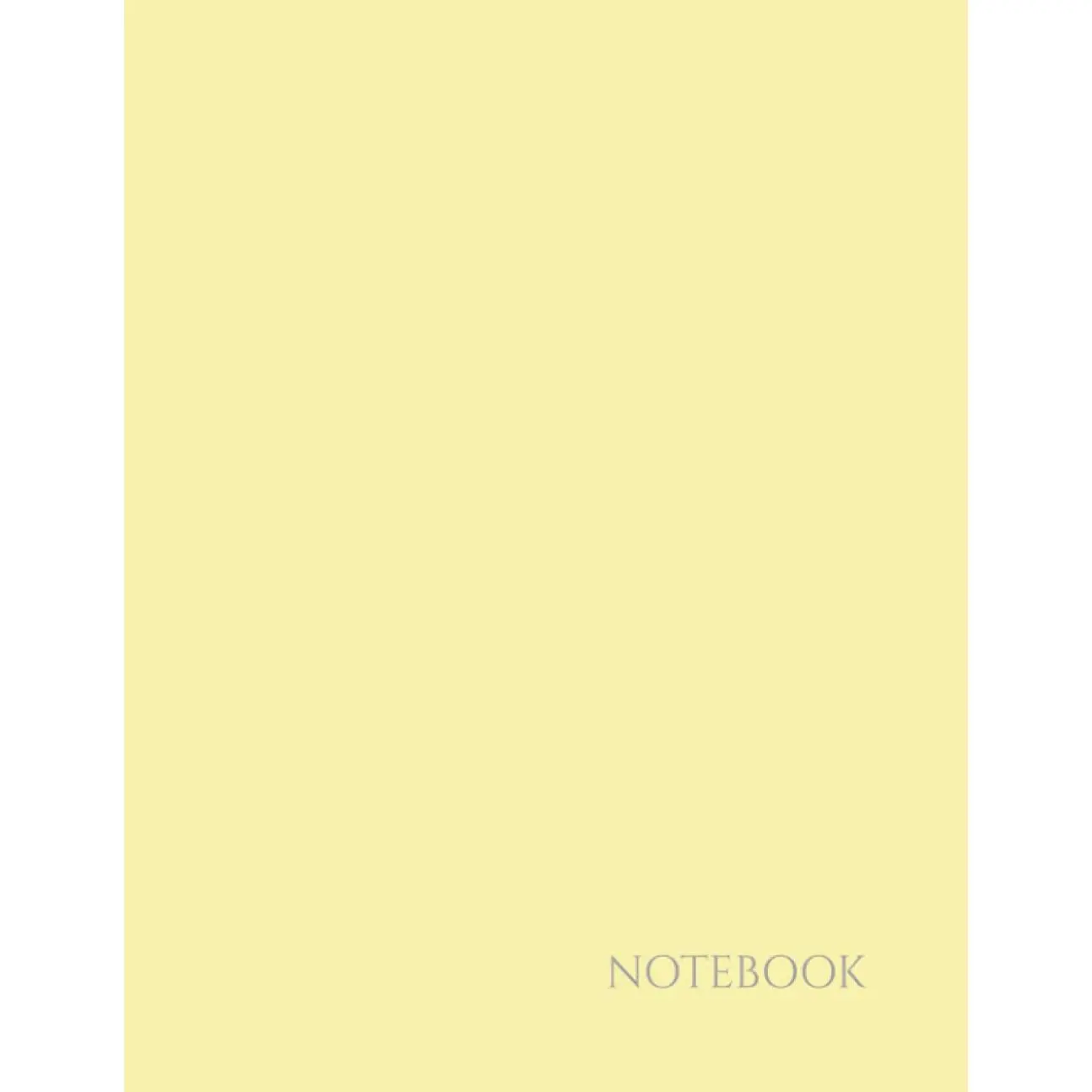 Notebook: Yellow 8.5”x11” College Ruled Notebook | 100 Lined Pages | No Spiral (Pastel ) - Paperback