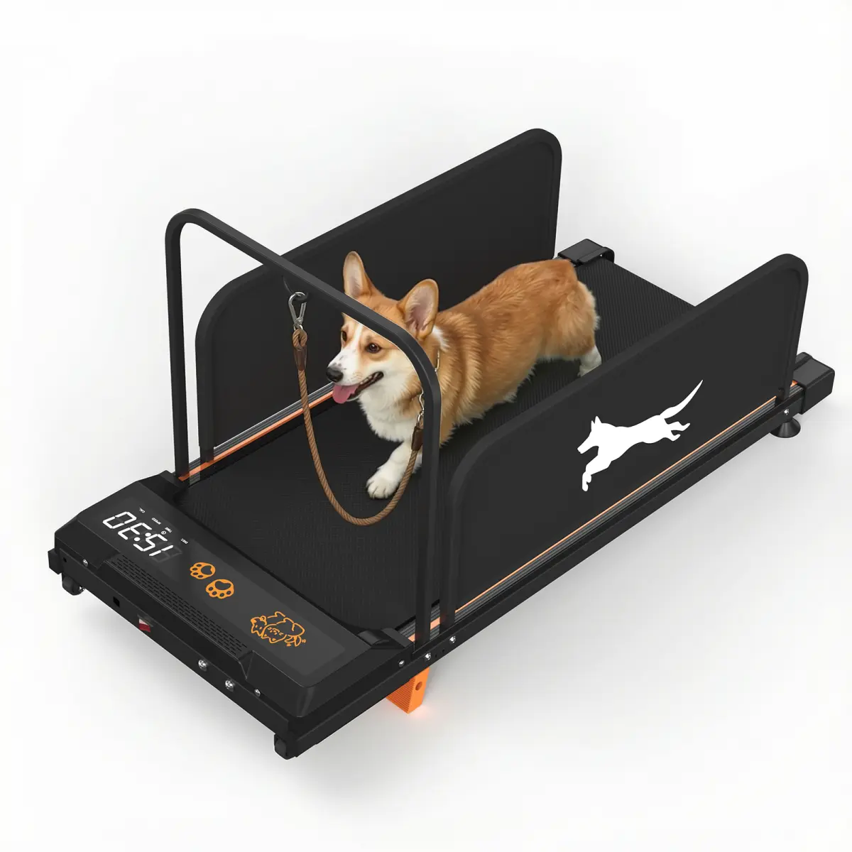 Aobtkel 2026 Edition Small/Med Dog Treadmill - 2.5HP Steel Pet Exercise Machine, LCD Screen, Silent, Portable, 43.11x19.29x28.35in, for Indoor Puppy Training (Up to 220 lbs Running Support), Led Display, Indoor Use