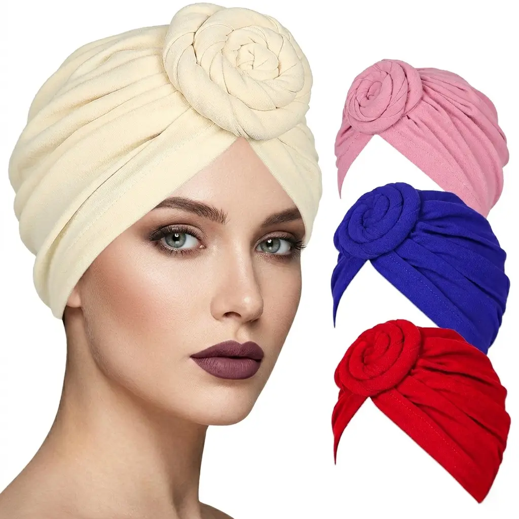 Women's Stretch Classic Twist Pre-Tied Turban Hat - Polyester Clothing, Breathable African Knot Headwrap, Hair Protection Bonnet for Bad Hair Days, Stylish Gifts, Sports & Outdoor Accessories, Anniversary, Protecting Your Hair In Bad Hair Days