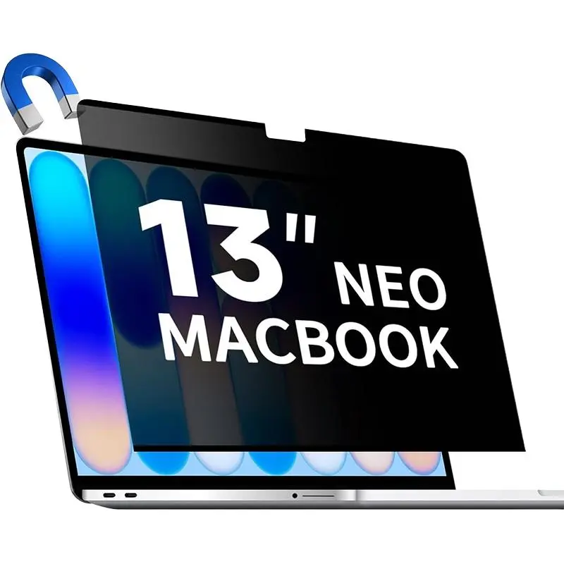 Magnetic Privacy Screen for 2026 MacBook Neo 13-Inch, Removable Matte Laptop Privacy Screen Shield Anti Glare Blue Light Filter
