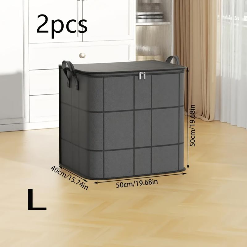 2pcs Large Capacity Foldable Storage Bags for Clothes and Quilts - Durable, Dustproof, and Aesthetic Organizer Solution, Perfect for Home or Dorm Use, Moving, and Seasonal Storage, Moving Bag|Decorative Storage|Durable Organizer, Clothes Or