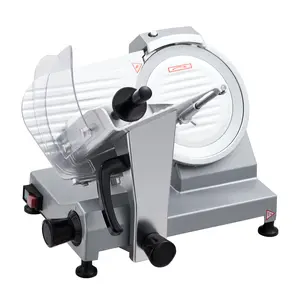 GARVEE 240W+430W Electric Meat Slicer with Removable 10" Stainless Steel Blades and Food Thruster, Fully Automatic Adjustable Thickness 0-16mm for Meat, Cheese, and Bread