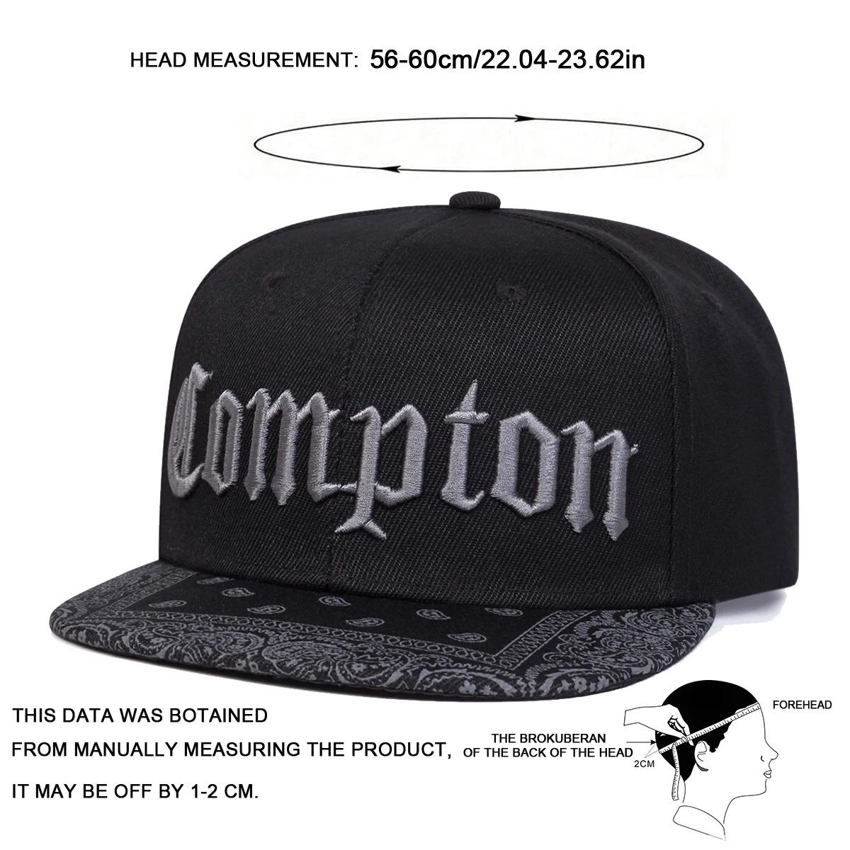 Unisex COMPTON Letter Embroidery Baseball Hats Spring Autumn Outdoor Adjustable Casual Hip-hop Trucker Caps Sunscreen Hat