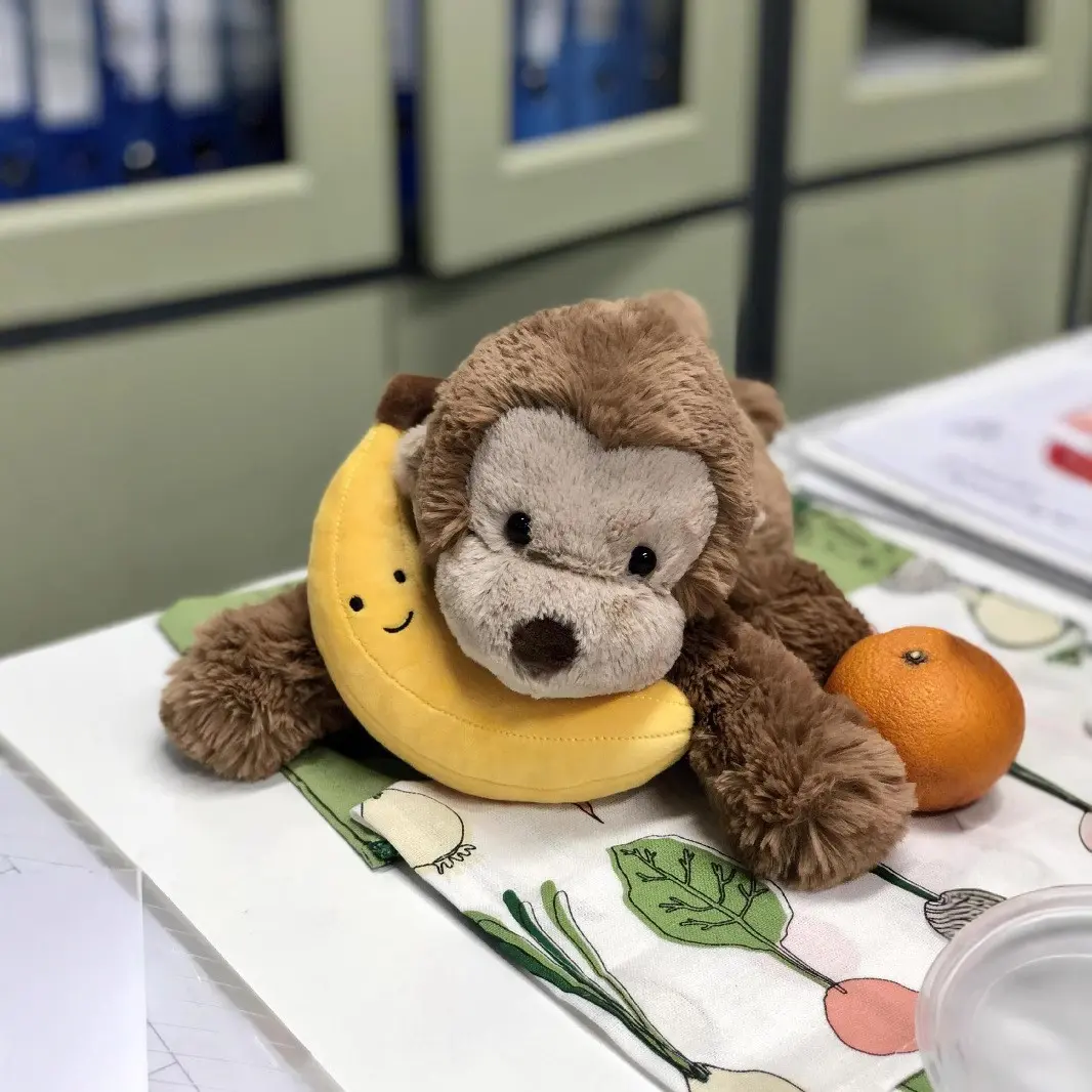 1PC Cute Smudge Monkey Plush Doll, Monkey Stuffed Animal, Stress‑Relief & Comfort Pillow, A Heartwarming Gift for Friends, Family or Partners