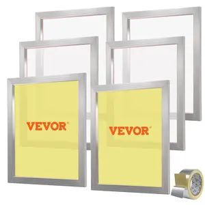【DealsForYouDays】VEVOR Screen Printing Kit, 6 Pieces Aluminum Silk Screen Printing Frames, 20x24inch Silk Screen Printing Frame with 160 Count Mesh, High Tension Nylon Mesh and Sealing Tape for T-shirts DIY Printing