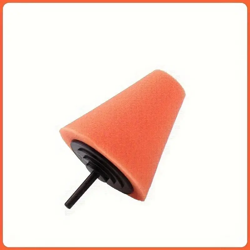 1 piece wheel hub rim polishing sponge, wheel details polishing sponge, car wheel hub steel ring polishing sponge head polishing disc conical sponge ball dead corner polishing wheel car beauty products