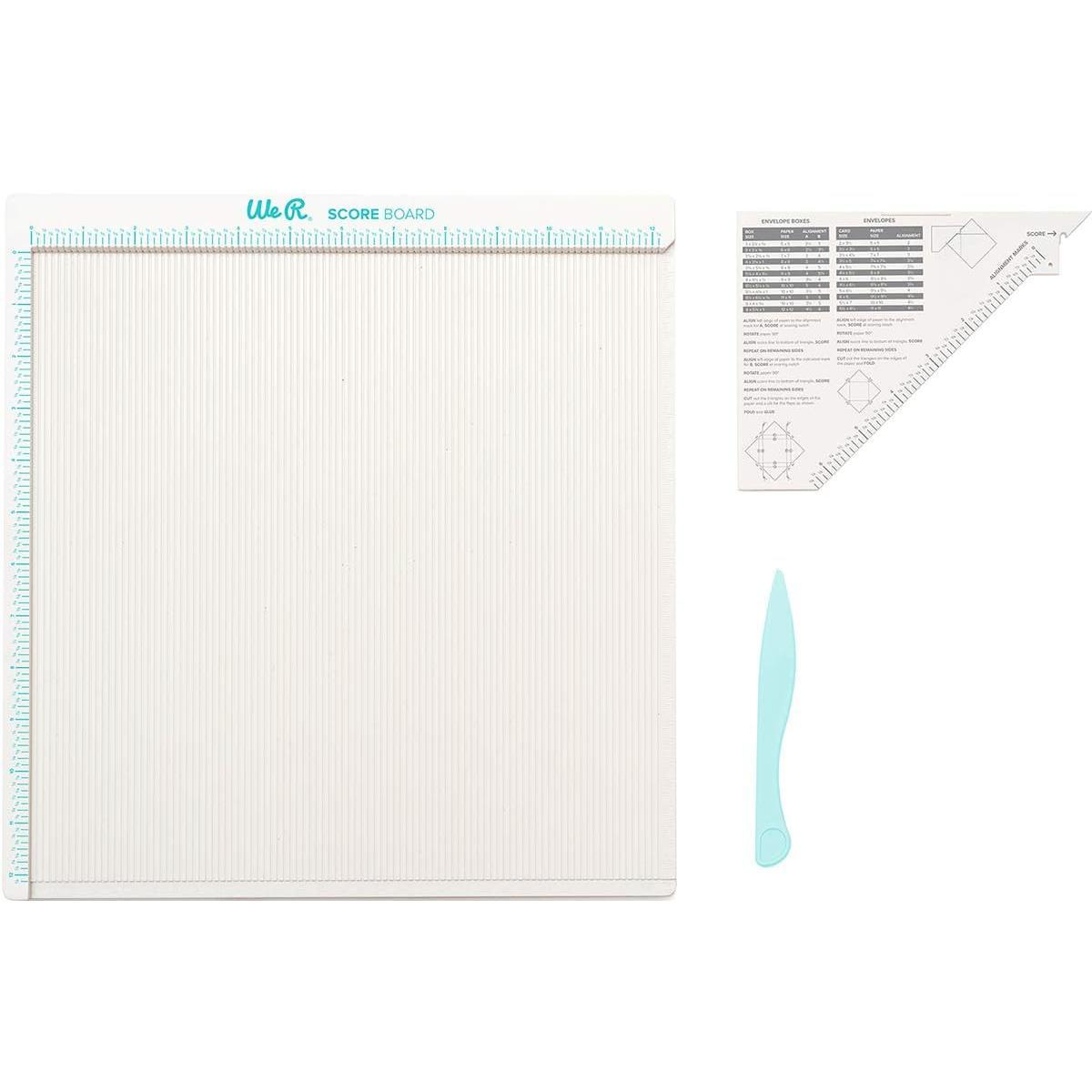 Scoe Boad - Includes 12x12 Inch Boad, Scoing Tool, and Guide - Cuts Envelopes & Boxes fo Pape Cafting, Study Locking, Pecise , with Stoage Compatment
