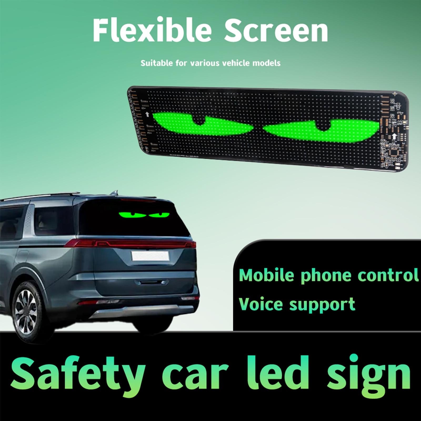 Auto Window Sign Smart LED Car Window Sign, APP Controlled Programmable Light, Custom ...