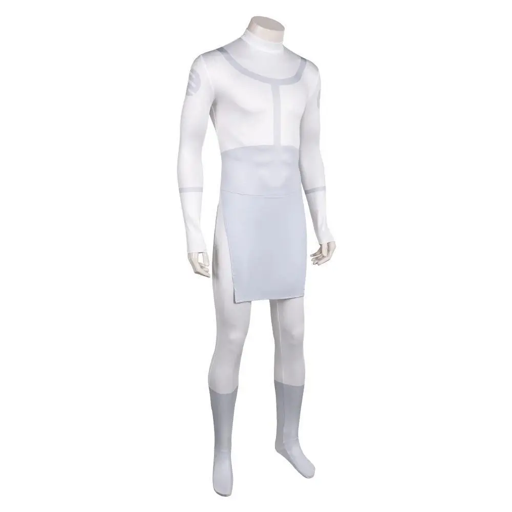 Mark Grayson Cosplay Battle Suits Cartoon Invincible Roleplay Jumpsuit Costume Men White Cloth Outfit Halloween Carnival Clothes