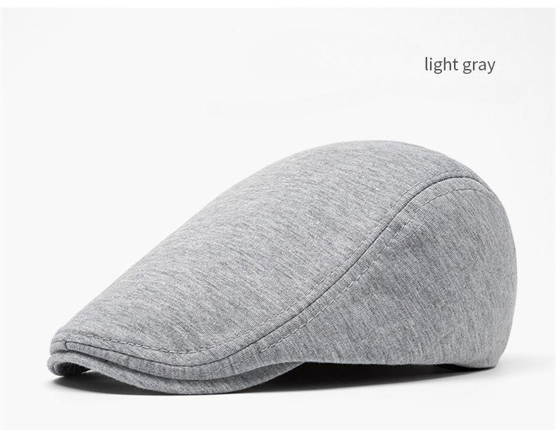 BIGWIG Men's Retro Cotton Flat Top Cap, Unisex Flat Top Sports Cap, Newsboy Cap, Gatsby Cap, Autumn/Winter Wool Plain Beret, Warm Front Cap, British Style Soft Top Newsboy Cap, Solid Color Hunting Cap, Driver's Cap