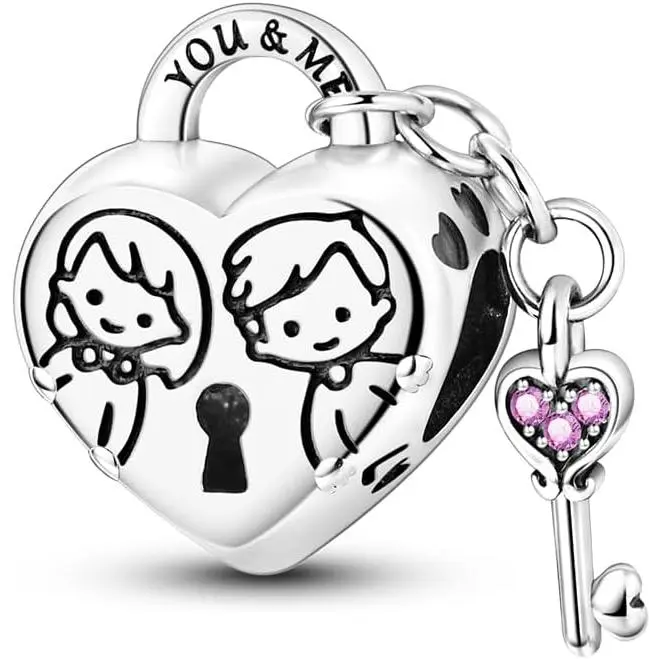 Women's 925 Sterling Silver Dangle Charms - Airplane Travel, Family Tree Pendants with Letter Beads for Bracelets & Necklaces