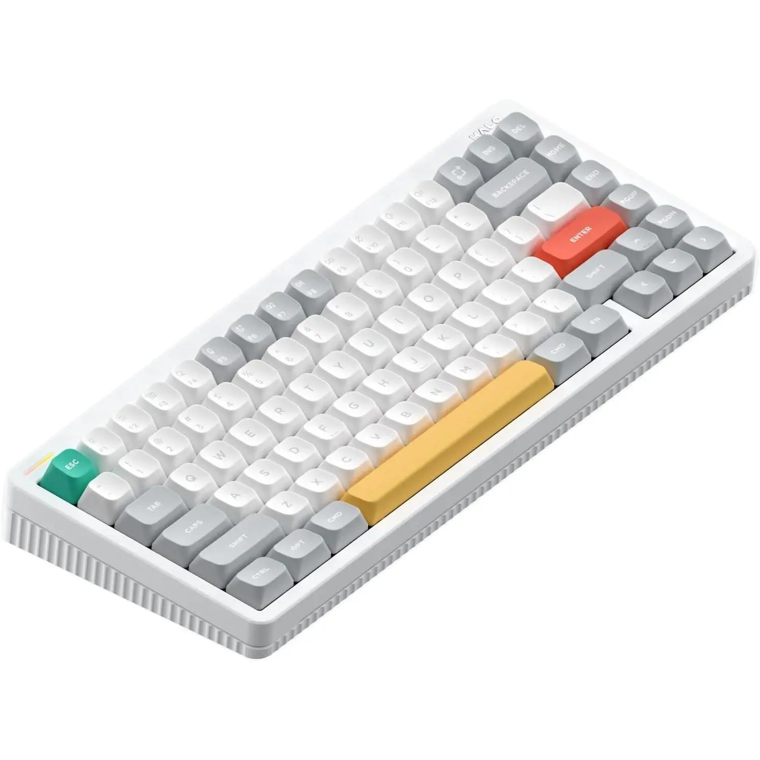Halo V2 IO  Mechanical Keyboard with PBT Keycaps,Hot Swappable Custom Gaming Keyboard, Alloy Frame,RGB Backlit,Gasket Structure,BT5.0/USB-C/2.4GHz Low Latency Office Keyboards