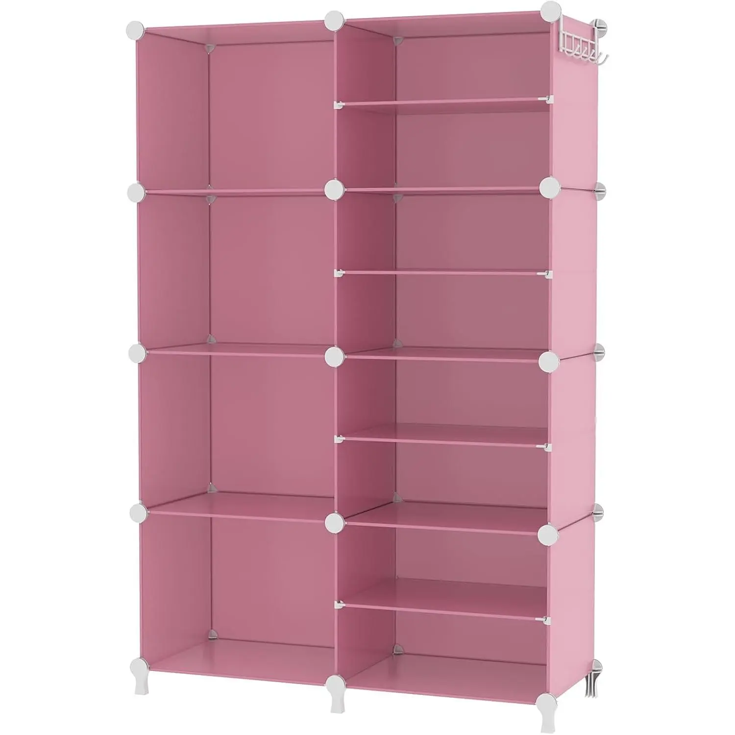 Closet Organizer 8 Cube Storage Shelves Clothes Organizers Closet Storage Stackable Cubby Shelving for Closet Bedroom Living Room
