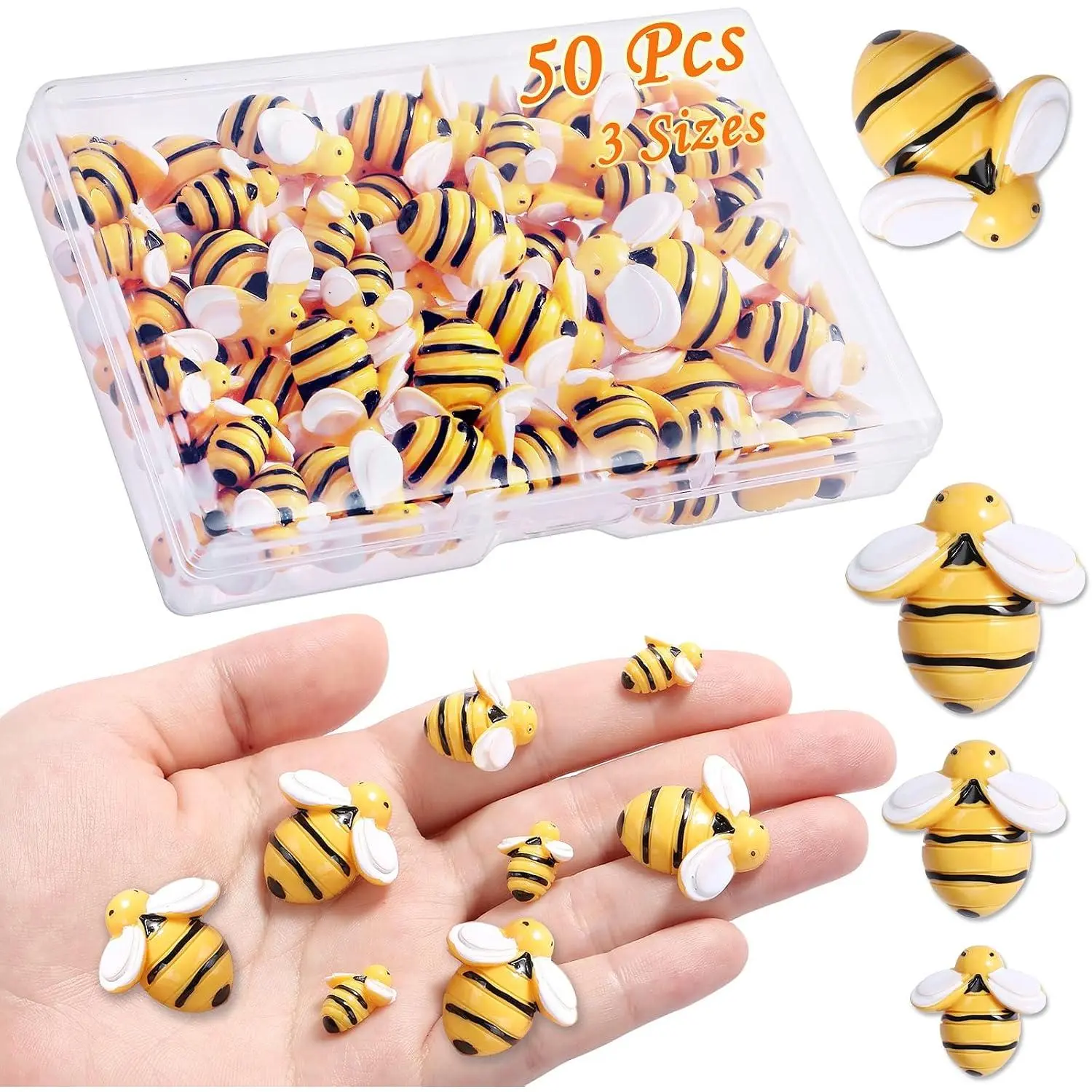 50-Count Garden Bumblebee Embellishments Boxed Set - DIY Crafts Scrapbooking Party Home Garden Decor