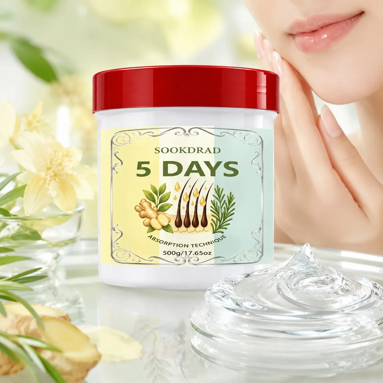 5-Day Ginger Rosemary Hair Treatment, Scalp Nourish, Support Healthy Hair, All Hair Types, 500g